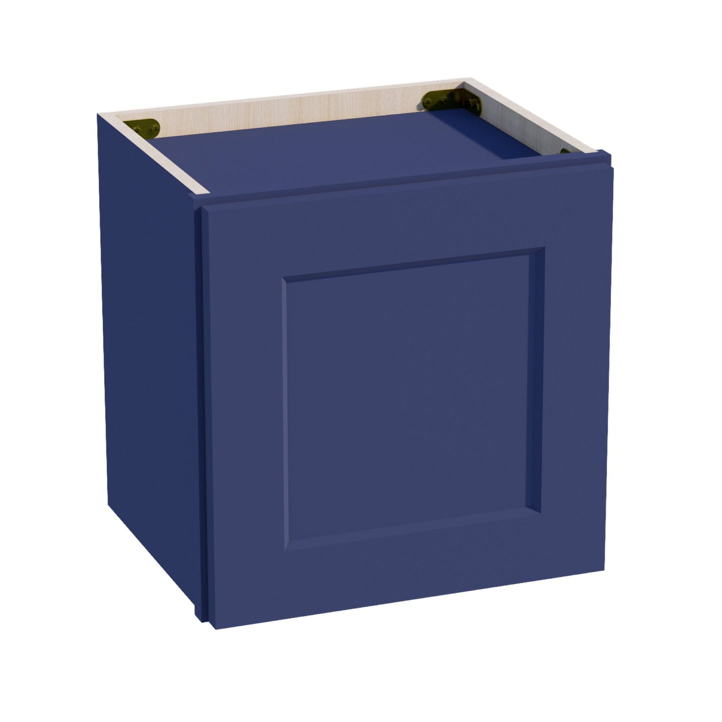 HB - W1515: Indigo Blue Shaker 15"W x 15"H 1 Door Standard Wall Bridge Cabinet - NextCabinets