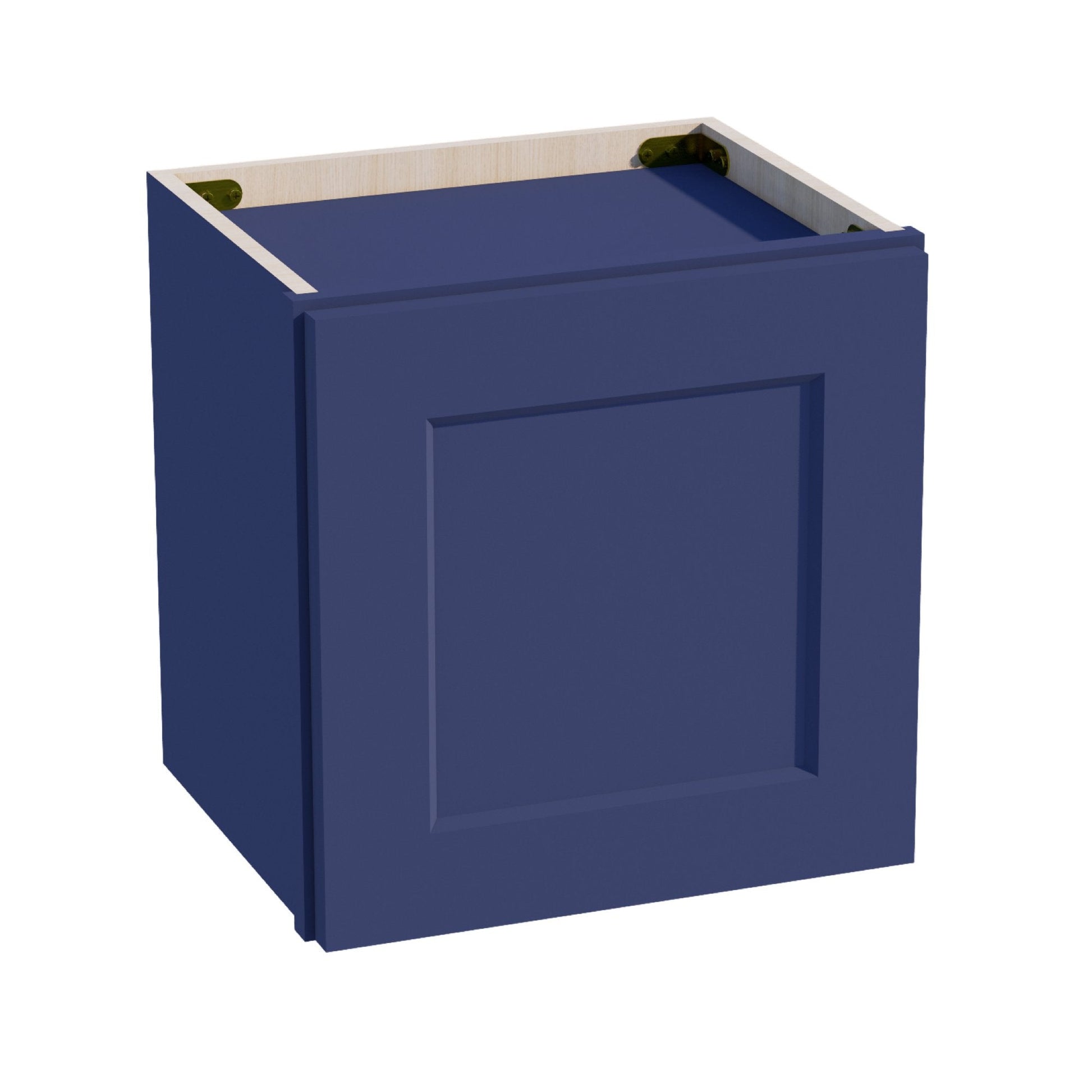 HB - W1515: Indigo Blue Shaker 15"W x 15"H 1 Door Standard Wall Bridge Cabinet - NextCabinets
