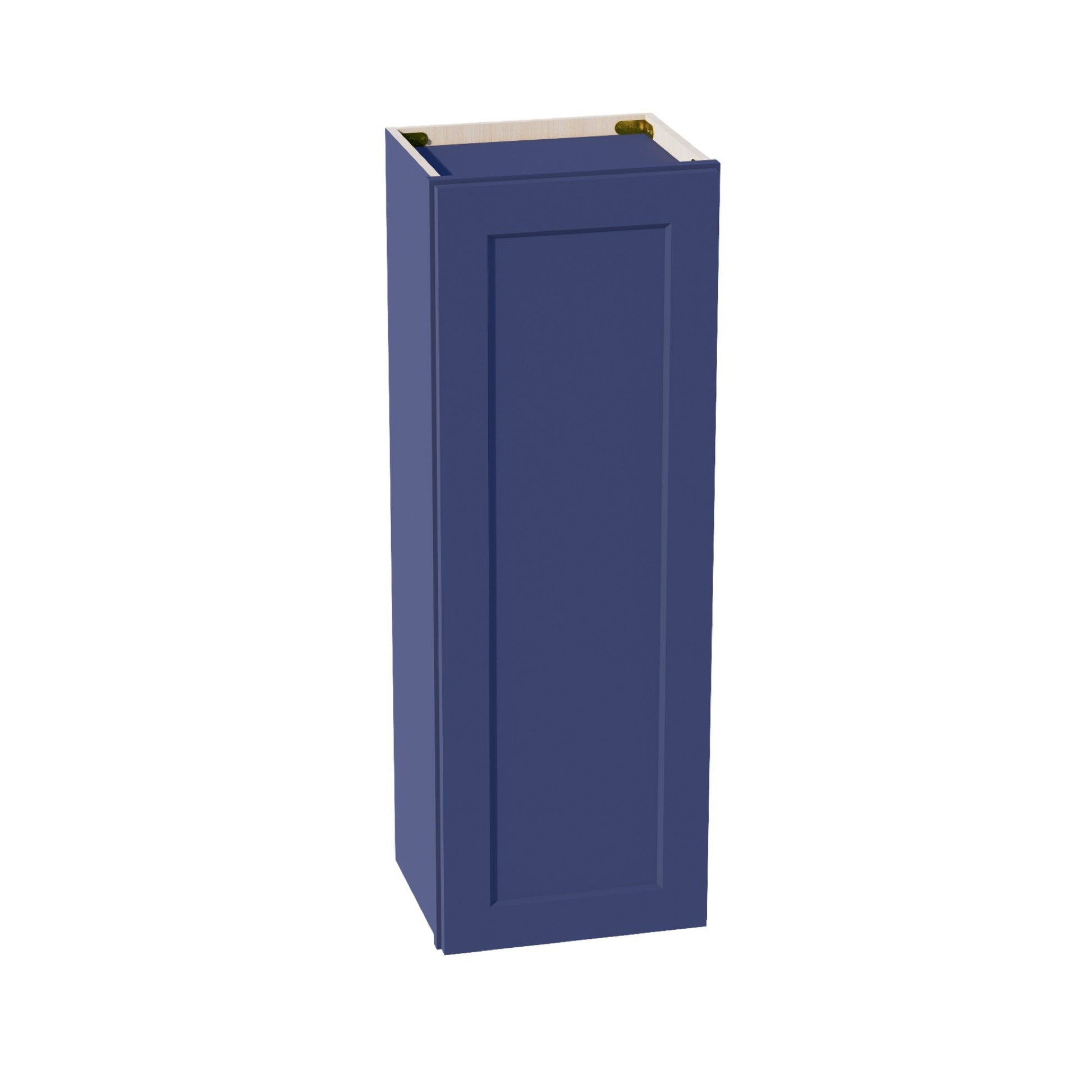 HB - W1542: Indigo Blue Shaker 15"W x 42"H 1 Door & 3 Shelves Standard Wall Cabinet - NextCabinets