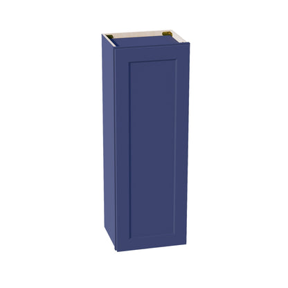 HB - W1542: Indigo Blue Shaker 15"W x 42"H 1 Door & 3 Shelves Standard Wall Cabinet - NextCabinets