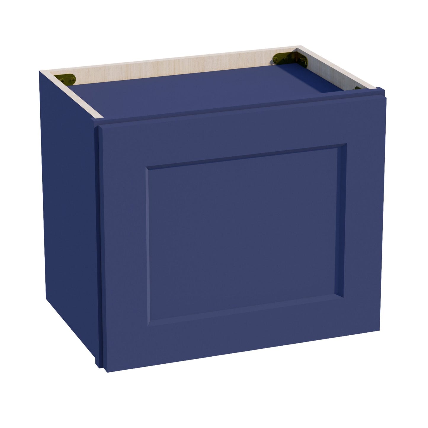 HB - W1815: Indigo Blue Shaker 18"W x 15"H 1 Door Standard Wall Bridge Cabinet - NextCabinets