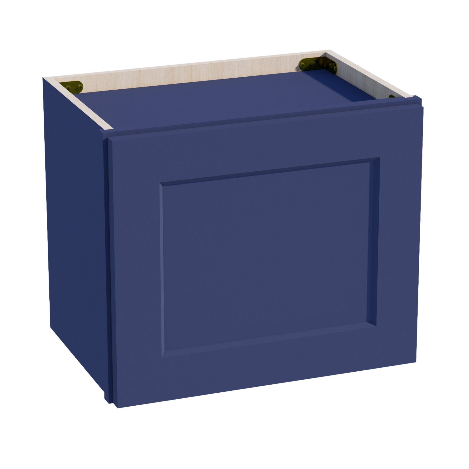HB - W1815: Indigo Blue Shaker 18"W x 15"H 1 Door Standard Wall Bridge Cabinet - NextCabinets