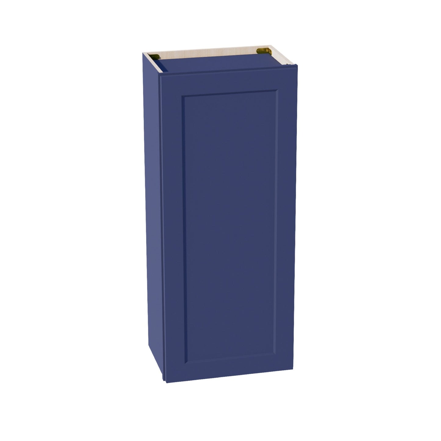 HB - W1842: Indigo Blue Shaker 18"W x 42"H 1 Door & 3 Shelves Standard Wall Cabinet - NextCabinets