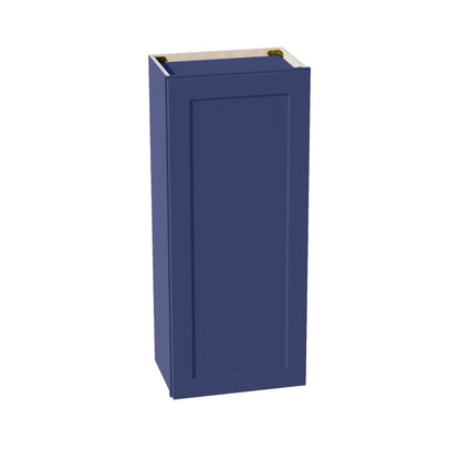 HB - W1842: Indigo Blue Shaker 18"W x 42"H 1 Door & 3 Shelves Standard Wall Cabinet - NextCabinets