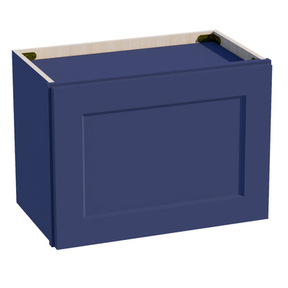 HB - W2115: Indigo Blue Shaker 21"W x 15"H 1 Door Standard Wall Bridge Cabinet - NextCabinets