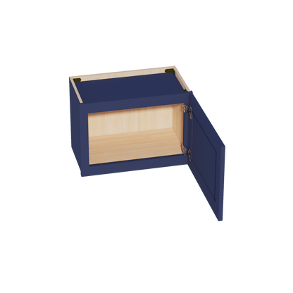 HB - W2115: Indigo Blue Shaker 21"W x 15"H 1 Door Standard Wall Bridge Cabinet - NextCabinets