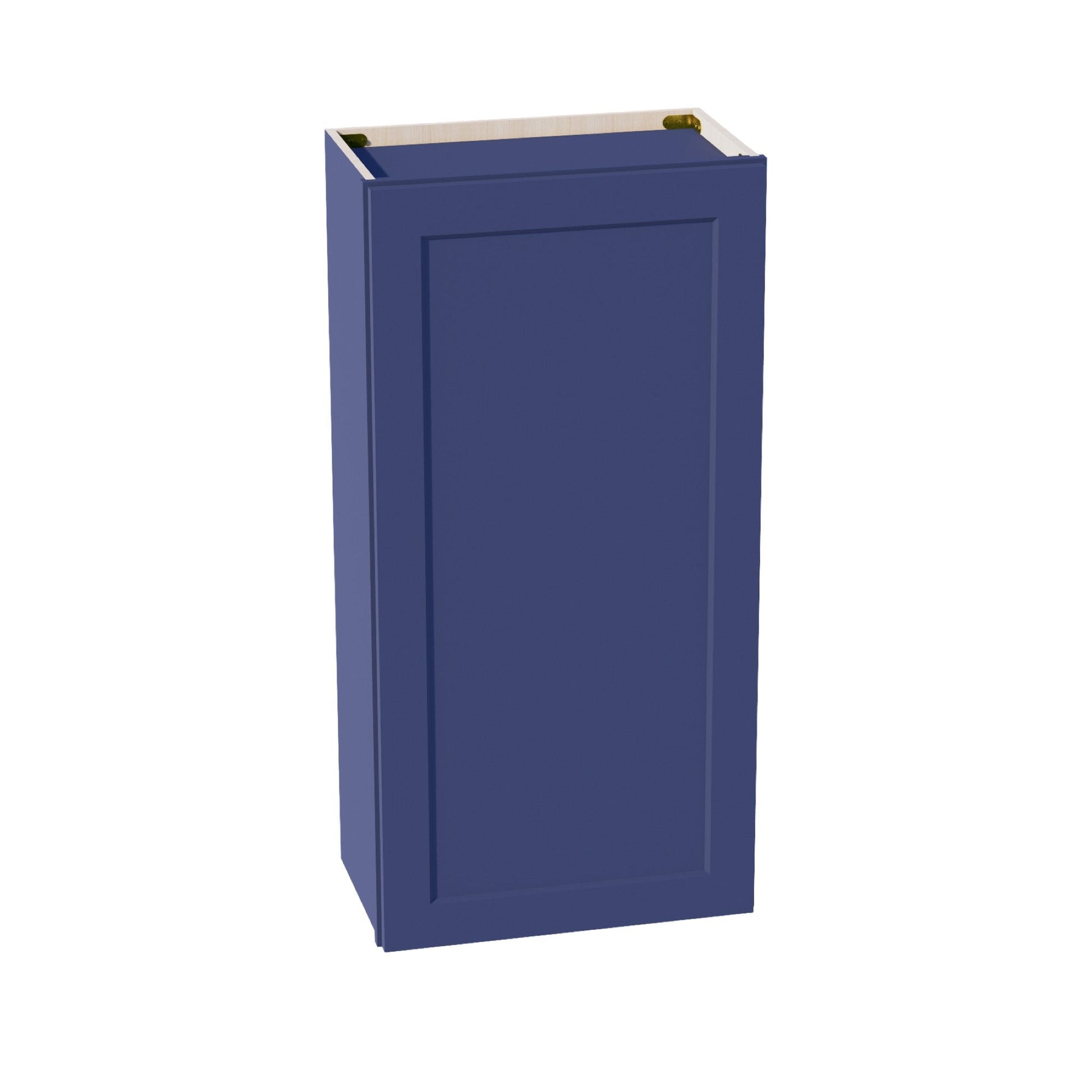 HB - W2142: Indigo Blue Shaker 21"W x 42"H 1 Door & 3 Shelves Standard Wall Cabinet - NextCabinets