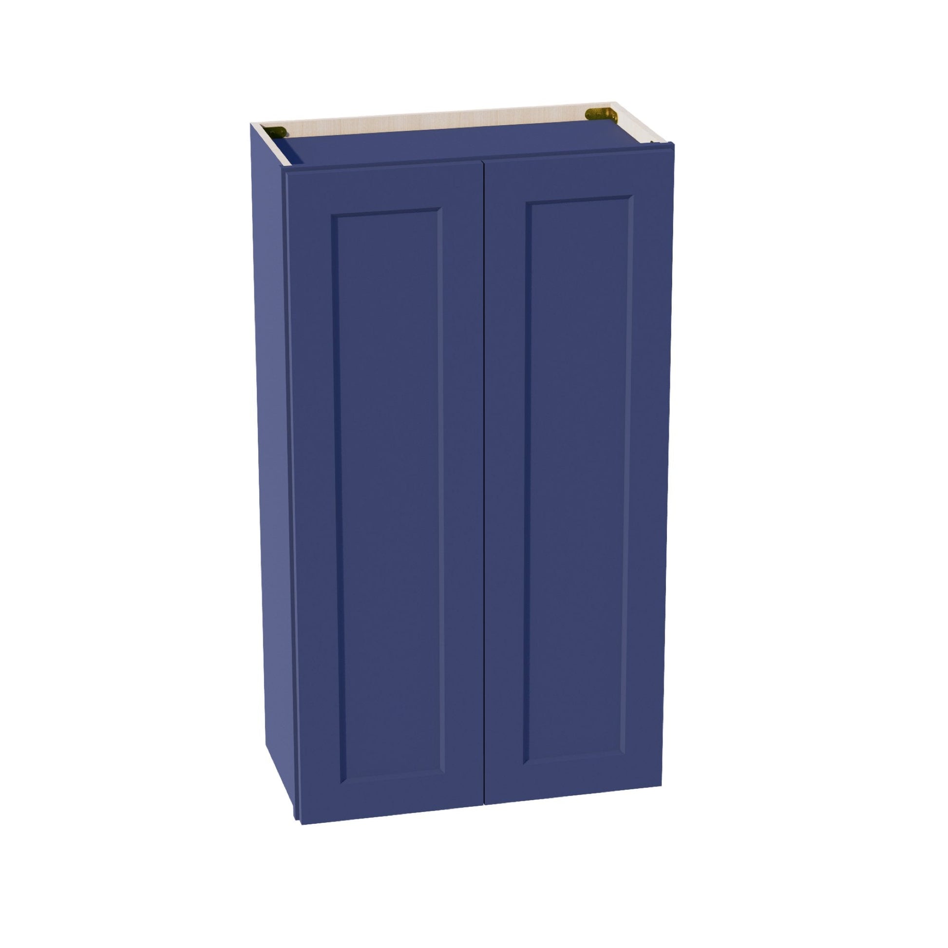 HB - W2442: Indigo Blue Shaker 24"W x 42"H 2 Doors & 3 Shelves Standard Wall Cabinet - NextCabinets