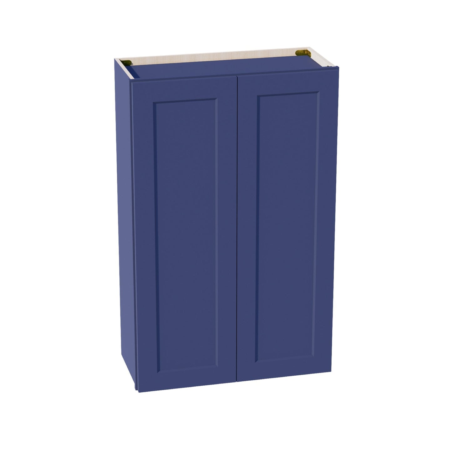 HB - W2742: Indigo Blue Shaker 27"W x 42"H 2 Doors & 3 Shelves Standard Wall Cabinet - NextCabinets