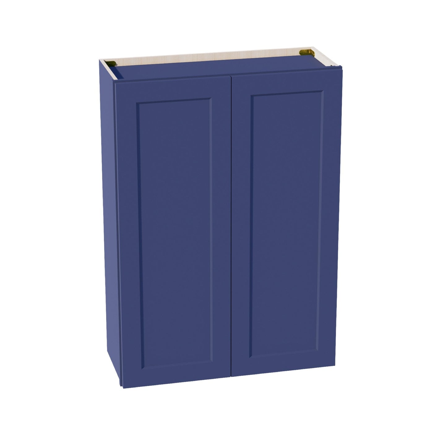 HB - W3042: Indigo Blue Shaker 30"W x 42"H 2 Doors & 3 Shelves Standard Wall Cabinet - NextCabinets