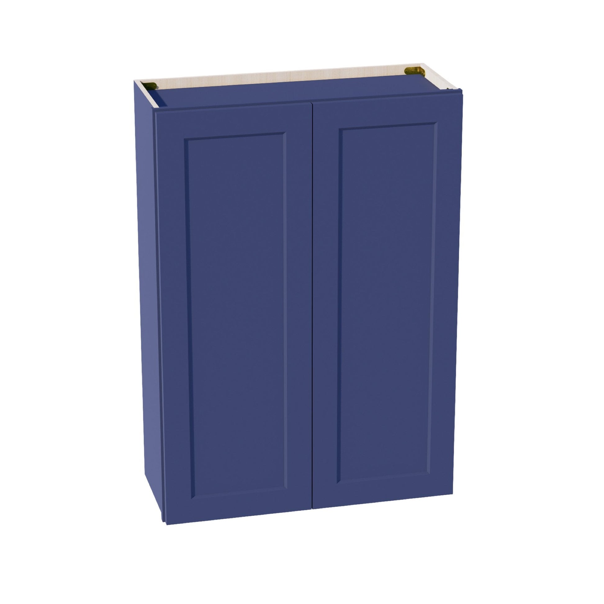 HB - W3042: Indigo Blue Shaker 30"W x 42"H 2 Doors & 3 Shelves Standard Wall Cabinet - NextCabinets