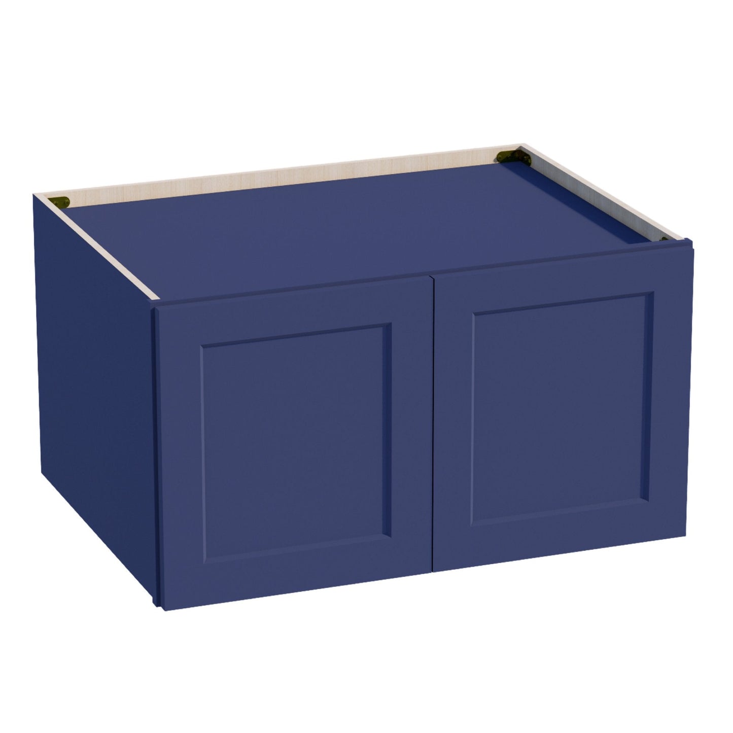 HB - W331824: Indigo Blue Shaker 33"W x 18"H x 24"D 2 Doors Standard Bridge Wall Cabinet - NextCabinets