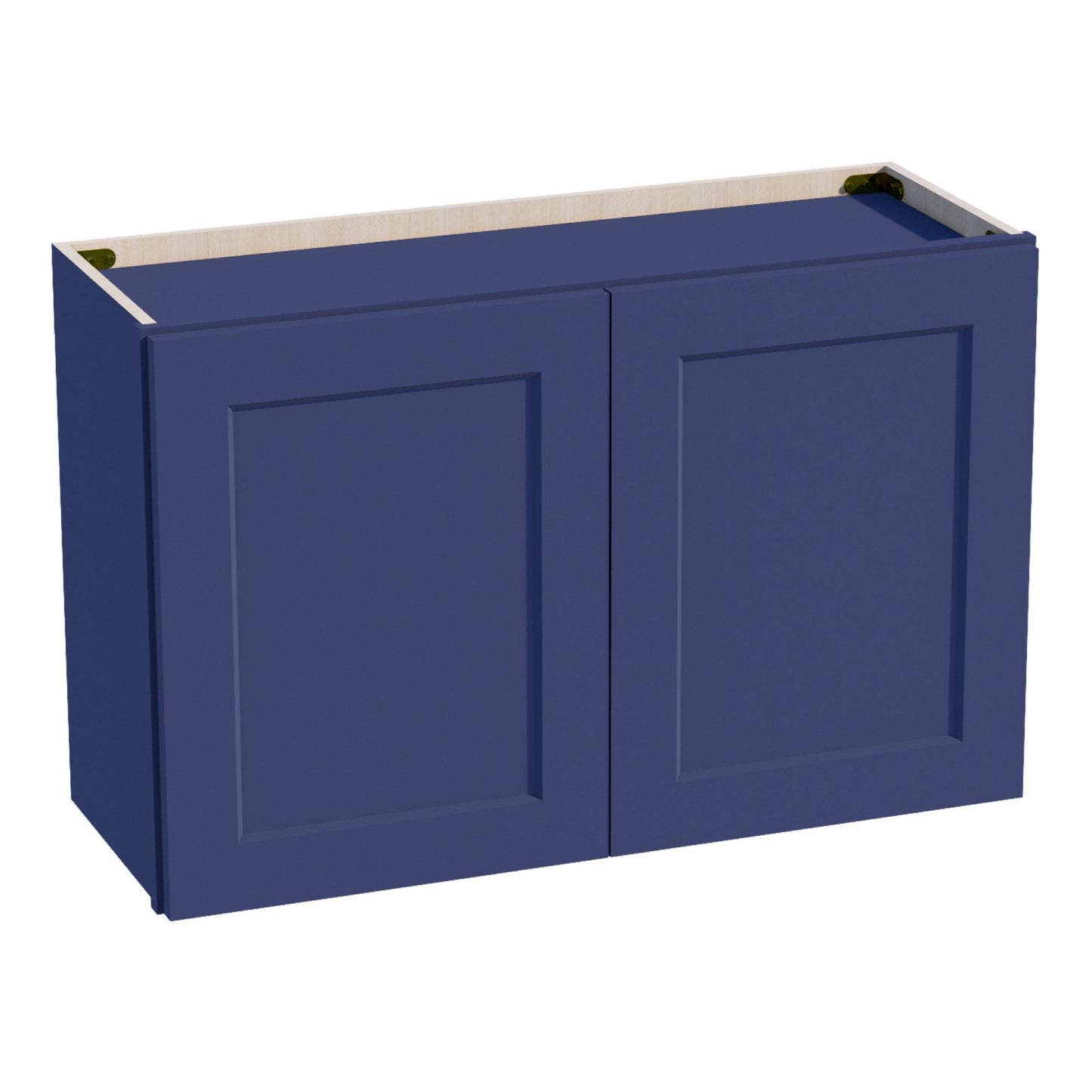 HB - W3321: Indigo Blue Shaker 33"W x 21"H 2 Doors Standard Wall Bridge Cabinet - NextCabinets