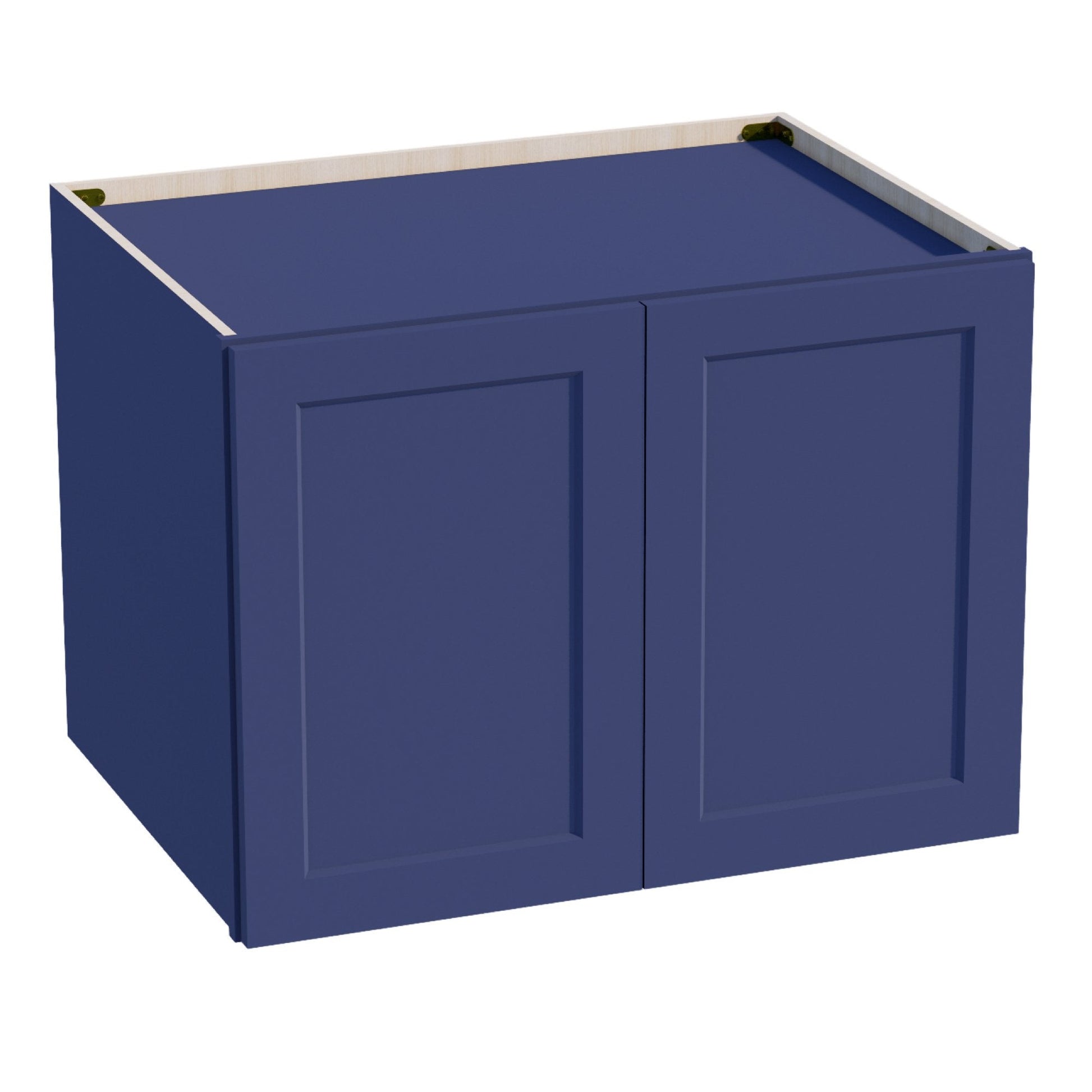 HB - W332424: Indigo Blue Shaker 33"W x 24"H x 24"D 2 Doors & 1 Shelf Standard Bridge Wall Cabinet - NextCabinets