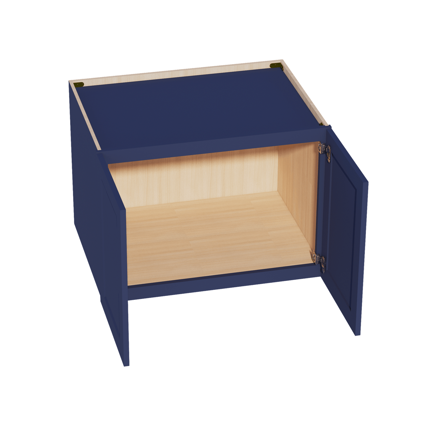HB - W332424: Indigo Blue Shaker 33"W x 24"H x 24"D 2 Doors & 1 Shelf Standard Bridge Wall Cabinet - NextCabinets