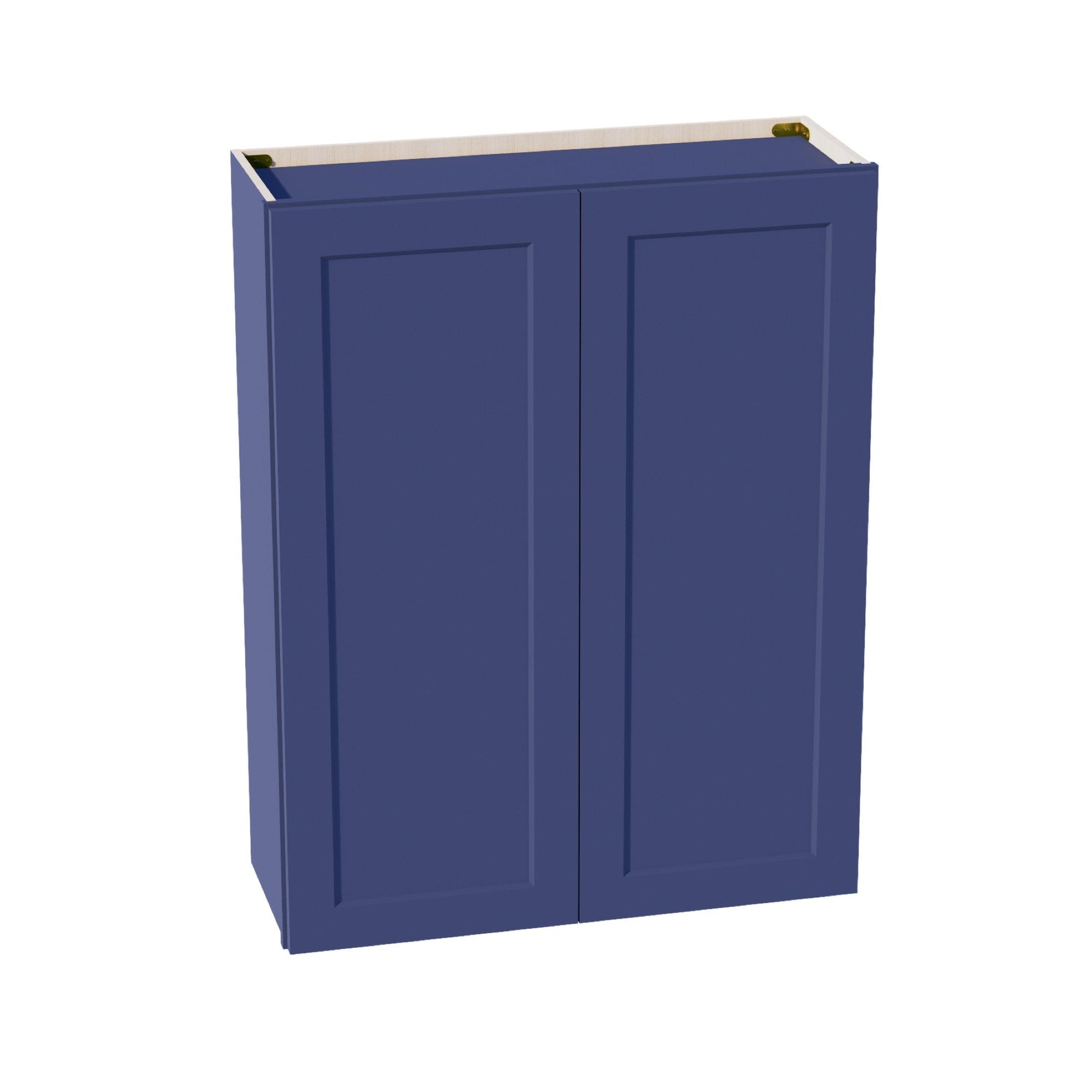 HB - W3342: Indigo Blue Shaker 33"W x 42"H 2 Doors & 3 Shelves Standard Wall Cabinet - NextCabinets