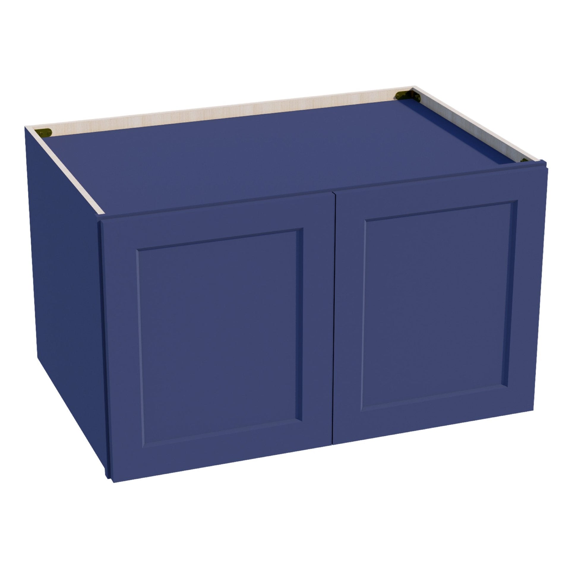 HB - W361224: Indigo Blue Shaker 36"W x 12"H x 24"D 2 Doors Standard Bridge Wall Cabinet - NextCabinets