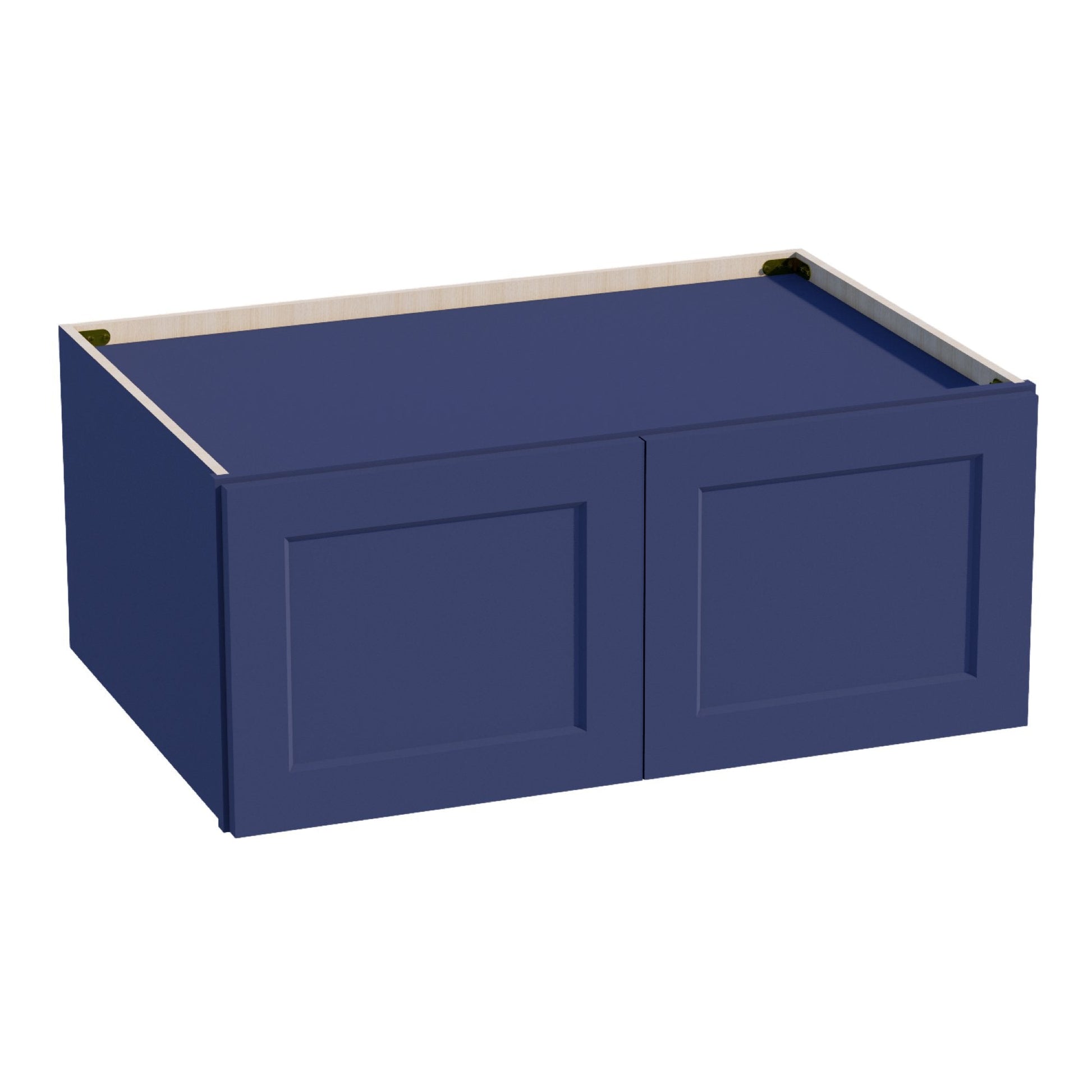HB - W361524: Indigo Blue Shaker 36"W x 15"H x 24"D 2 Doors Standard Bridge Wall Cabinet - NextCabinets