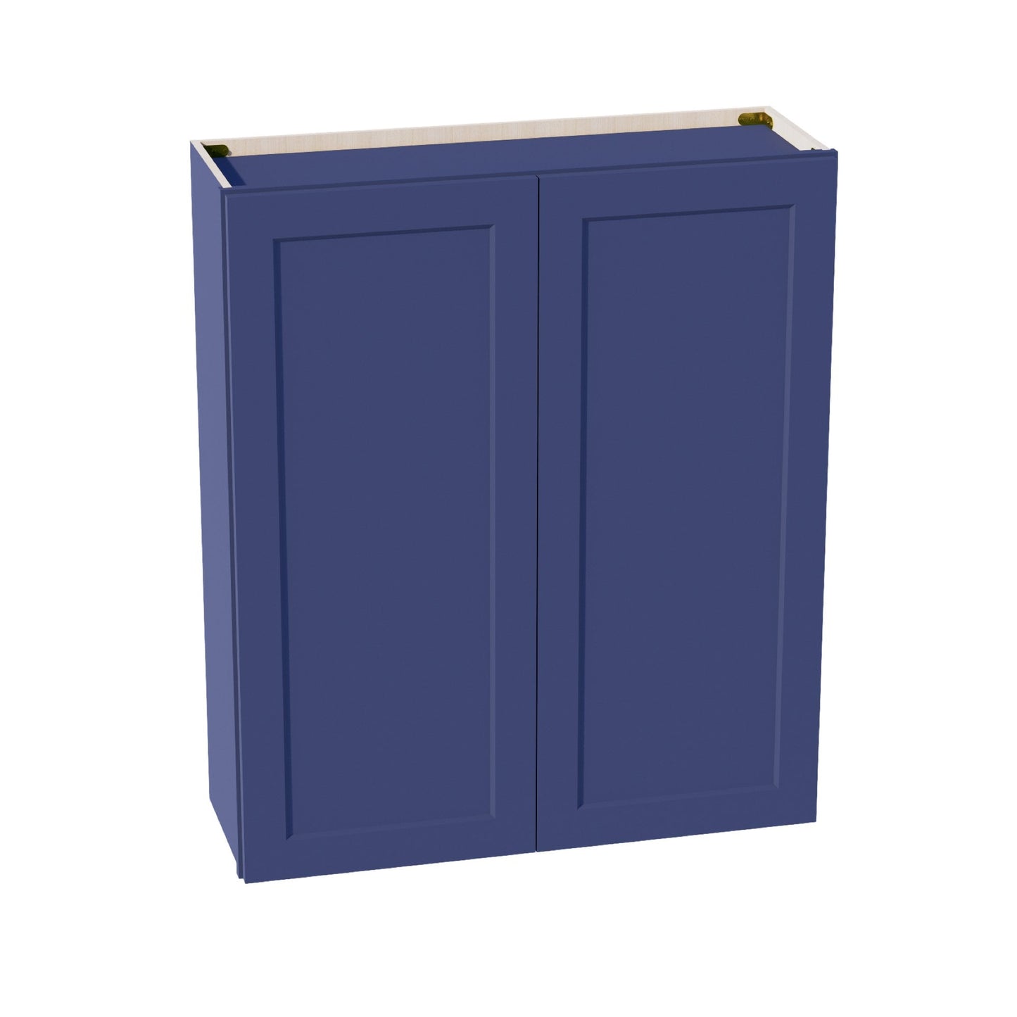 HB - W3642: Indigo Blue Shaker 36"W x 42"H 2 Doors & 3 Shelves Standard Wall Cabinet - NextCabinets