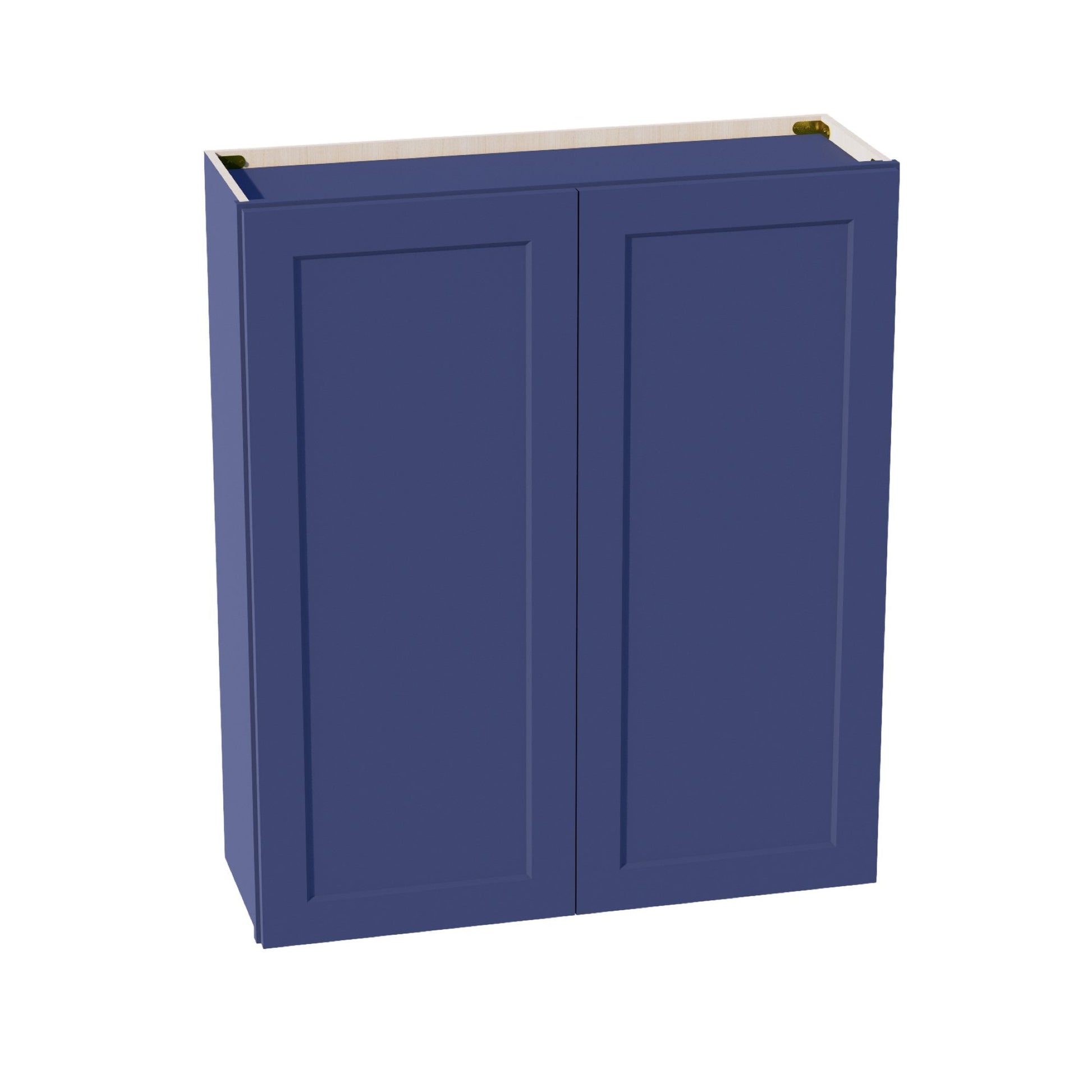 HB - W3642: Indigo Blue Shaker 36"W x 42"H 2 Doors & 3 Shelves Standard Wall Cabinet - NextCabinets
