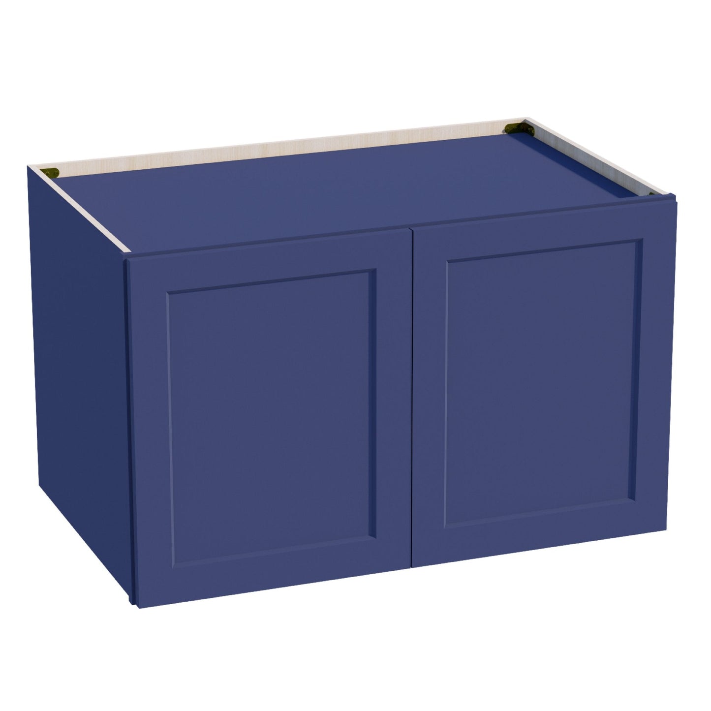 HB - W392424: Indigo Blue Shaker 39"W x 24"H x 24"D 2 Doors & 1 Shelf Standard Bridge Wall Cabinet - NextCabinets