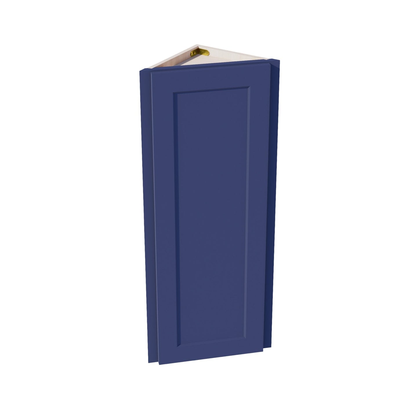 HB - WAE1242: Indigo Blue Shaker 12"W x 42"H x 12"D 1 Door & 3 Shelves Wall Angle End Cabinet - NextCabinets