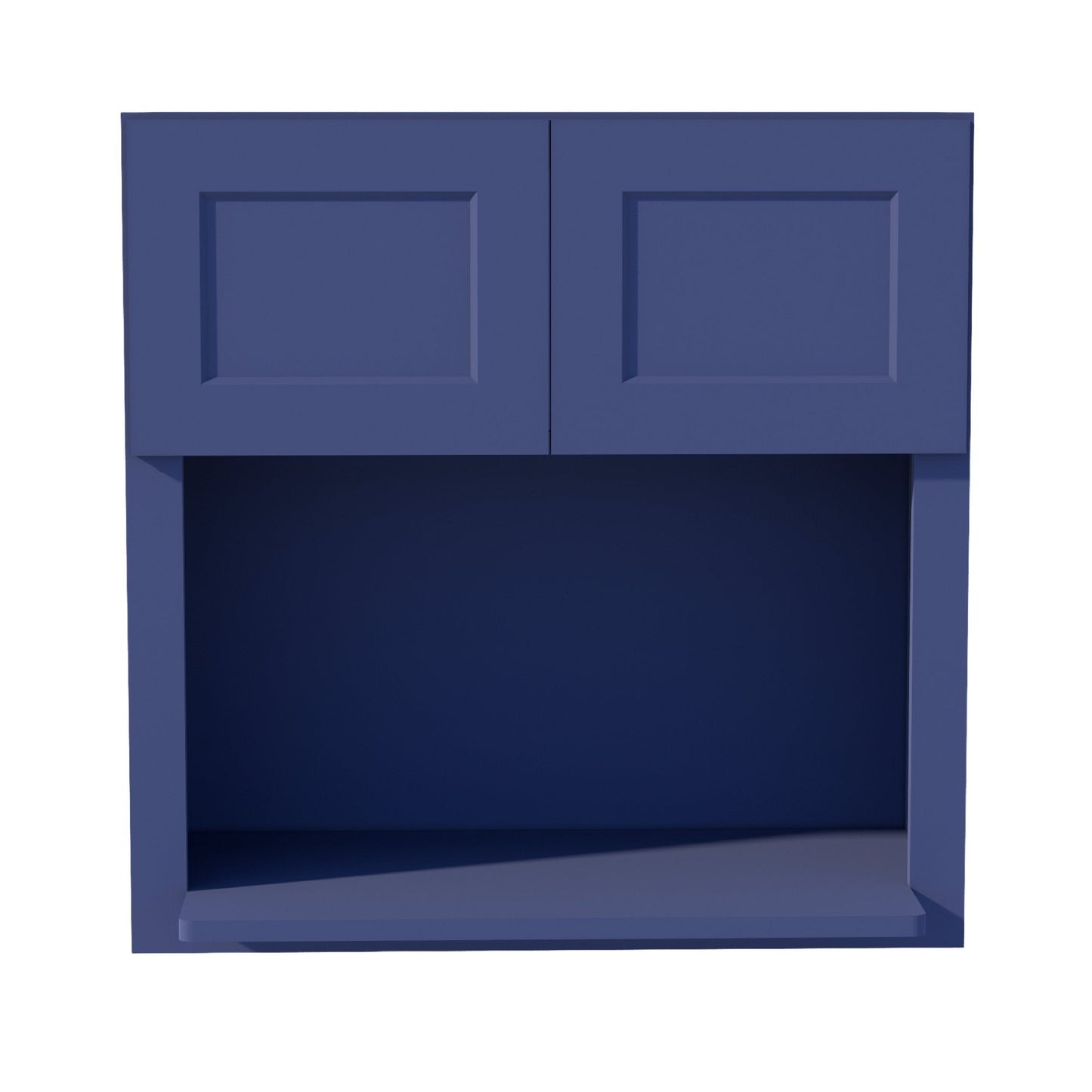 HB - WM3030: Indigo Blue Shaker 30"W x 30"H 2 Doors Wall Built - in Microwave Cabinets - NextCabinets