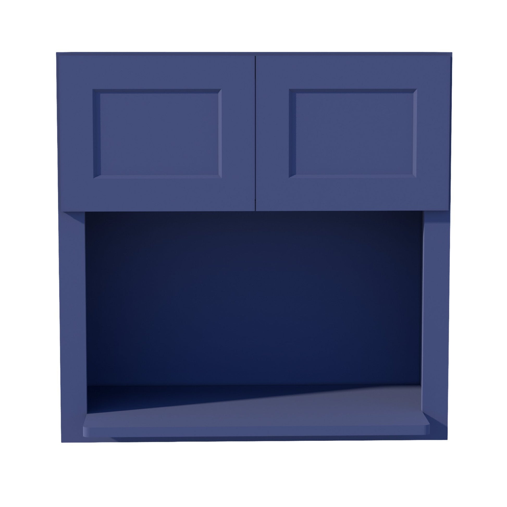 HB - WM3030: Indigo Blue Shaker 30"W x 30"H 2 Doors Wall Built - in Microwave Cabinets - NextCabinets