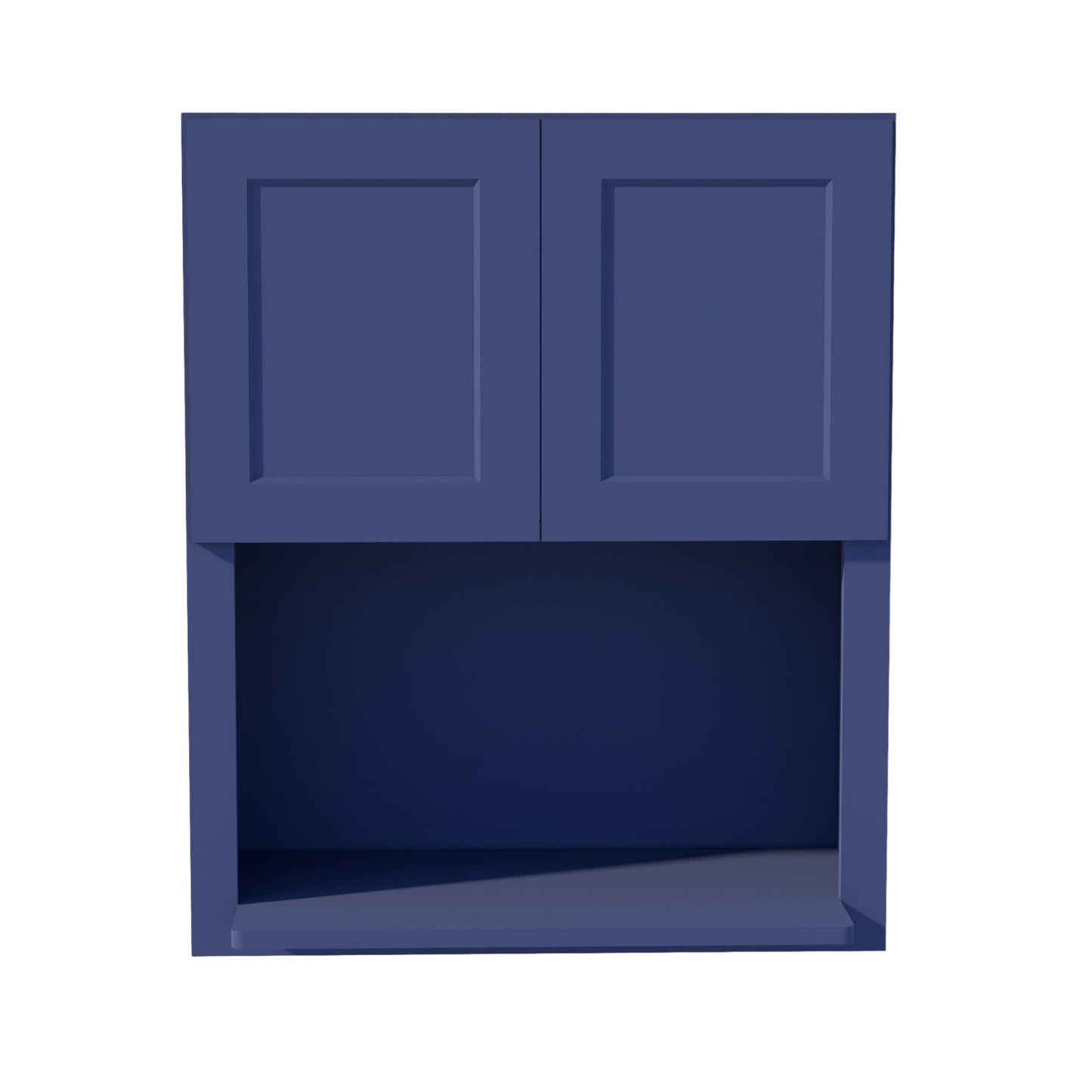 HB - WM3036: Indigo Blue Shaker 30"W x 36"H 2 Doors Wall Built - in Microwave Cabinets - NextCabinets