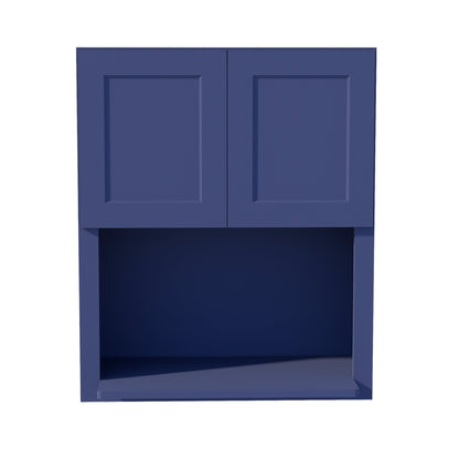 HB - WM3036: Indigo Blue Shaker 30"W x 36"H 2 Doors Wall Built - in Microwave Cabinets - NextCabinets
