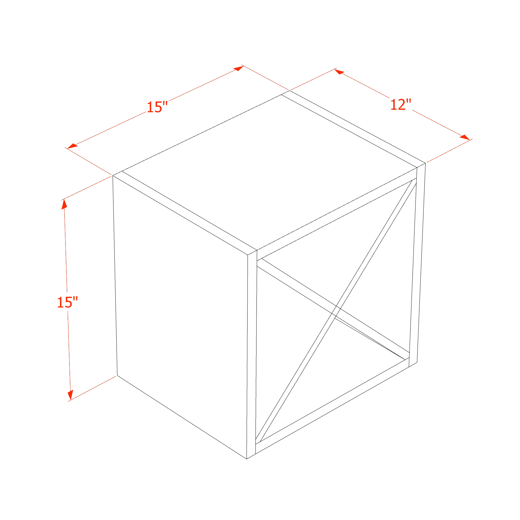 HB - WR1515: Indigo Blue Shaker 15"W x 15"H x 12"D Wall Wine Rack Incl. Shelf - NextCabinets