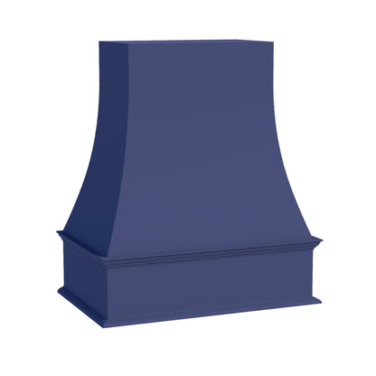 HB - WRH3036: Indigo Blue Shaker 30"W x 36"H Wood Wall Mounted Range Hoods - NextCabinets