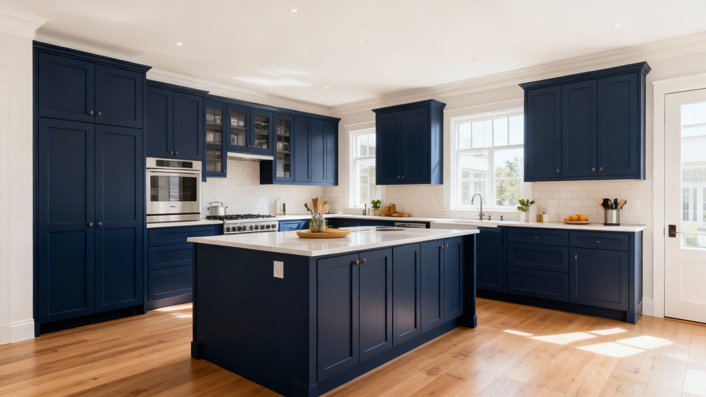 Navy Blue Shaker Door Sample