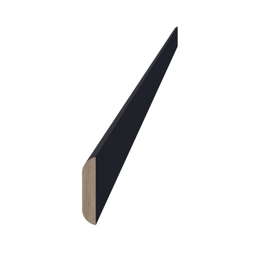 HE - BM1 - 1/4: Ebony Black Shaker 96"W x 1 - 1/4"H x 1/4"D Batten Molding - NextCabinets
