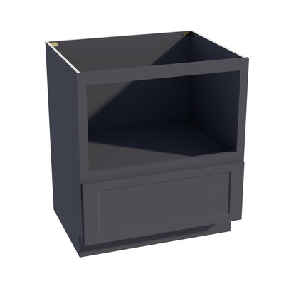 HE - BMC30: Ebony Black Shaker 30" 1 Drawer Base Built - in Microwave Cabinets - NextCabinets