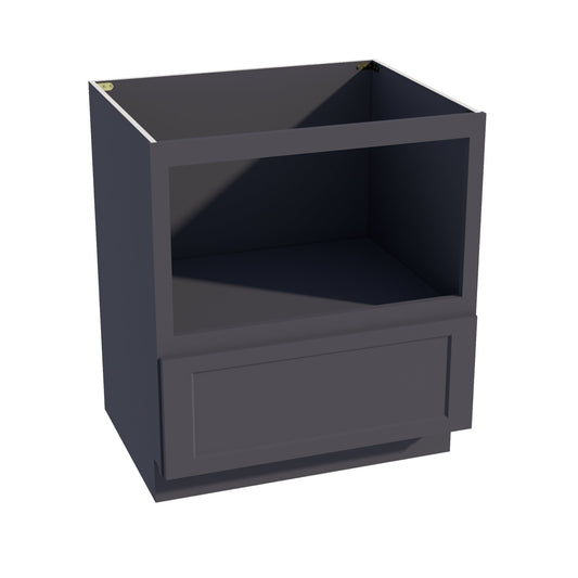 HE - BMC30: Ebony Black Shaker 30" 1 Drawer Base Built - in Microwave Cabinets - NextCabinets