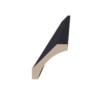 HE - CM4: Ebony Black Shaker 96"W x 2 - 1/2"H x 2 - 1/2"D Crown Molding - NextCabinets