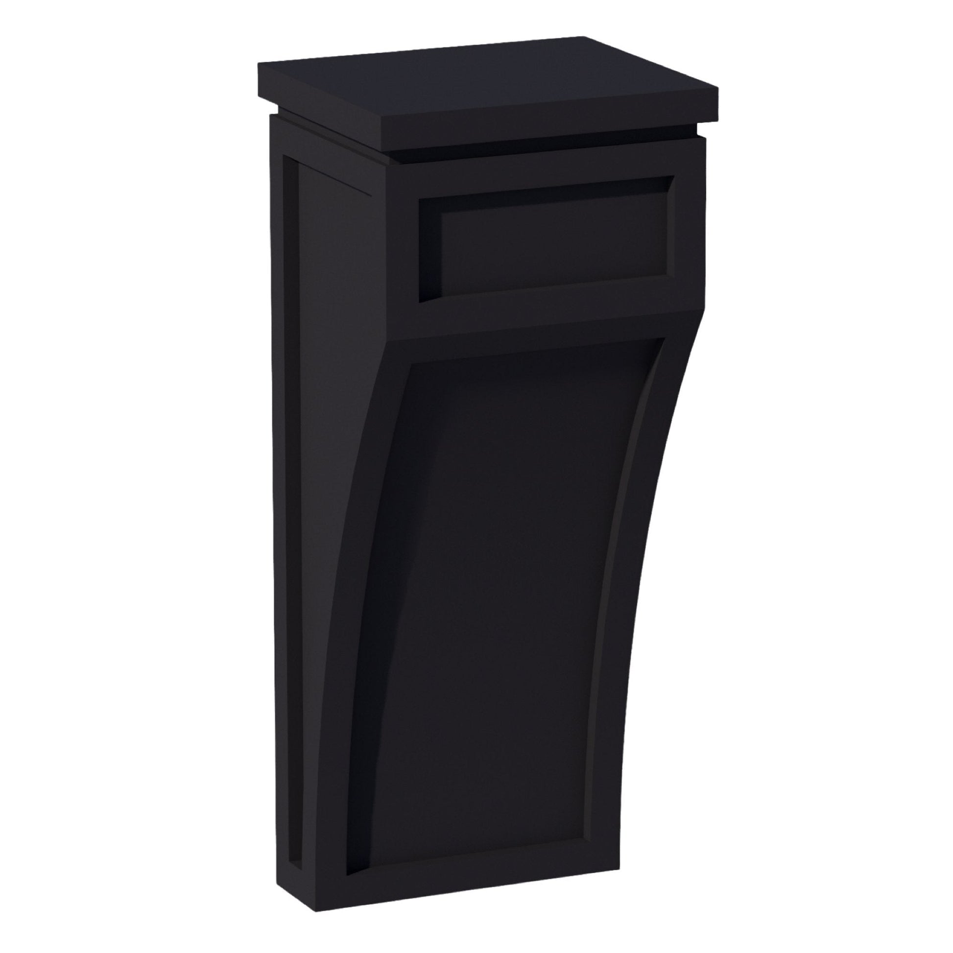 HE - CML: Ebony Black Shaker 5 - 1/4"W x 12 - 1/2"H x 4 - 1/2"D Large Corbel - NextCabinets