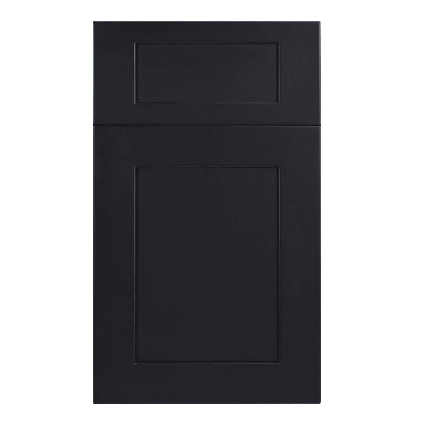 HE - DB15: Ebony Black Shaker 15" 3 Drawers Base Cabinet - NextCabinets