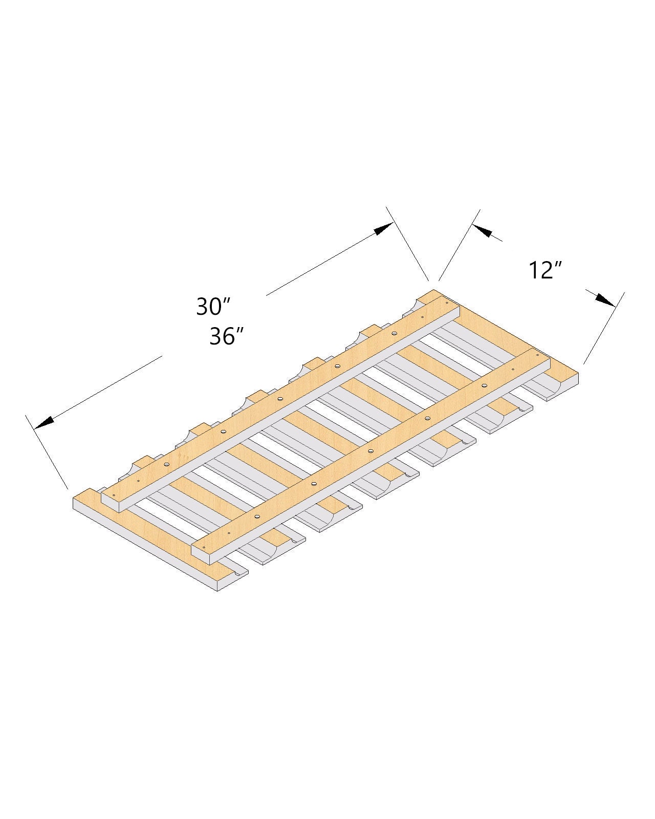 HE - GL30: Ebony Black Shaker 30"W x 1 - 1/2"H x 12"D Wall Glass Holder - NextCabinets