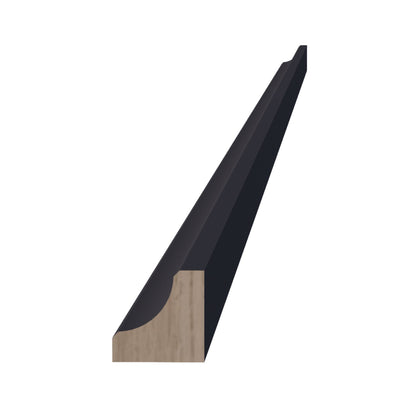 HE - ICM8: Ebony Black Shaker 96"W x 3/4"H x 3/4"D Inside Corner Molding - NextCabinets