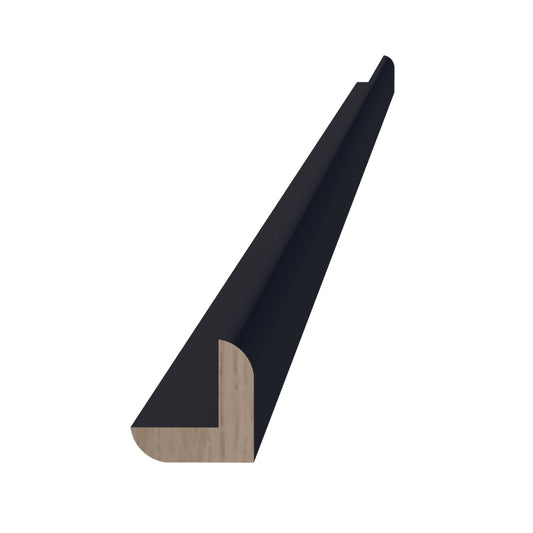 HE - OCM8: Ebony Black Shaker 96"W x 7/8"H x 7/8"D Outside Corner Molding - NextCabinets