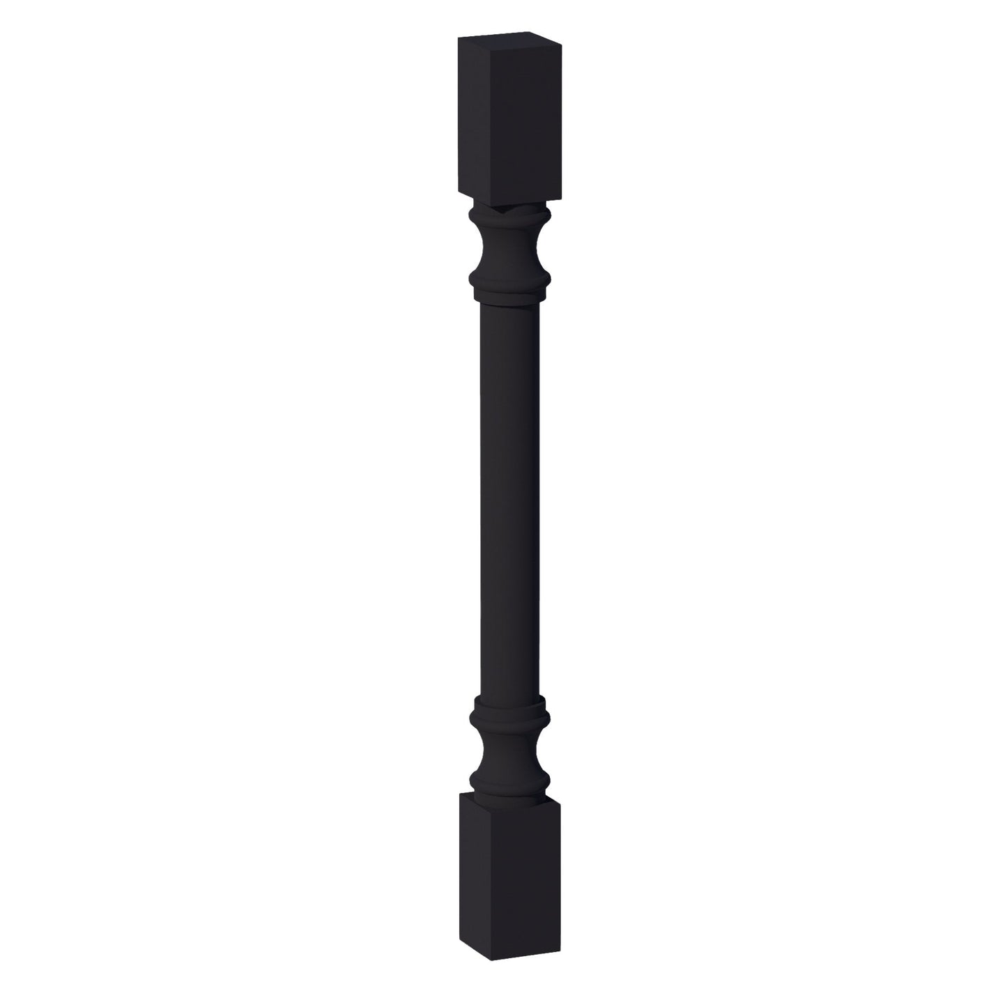 HE - RP336: Ebony Black Shaker 03"W x 36"H x 03"D Round Roman Pillar - NextCabinets