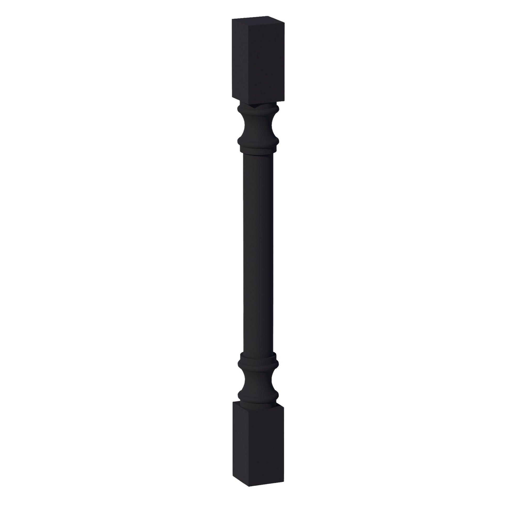 HE - RP336: Ebony Black Shaker 03"W x 36"H x 03"D Round Roman Pillar - NextCabinets