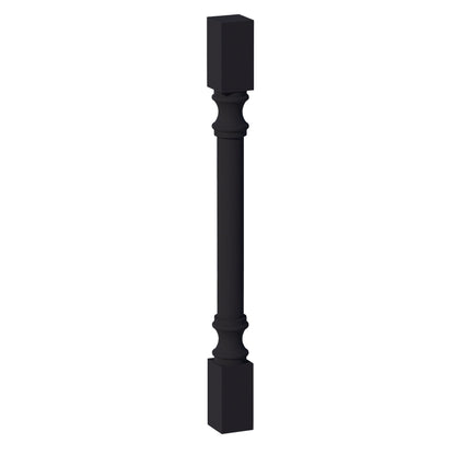 HE - RP336: Ebony Black Shaker 03"W x 36"H x 03"D Round Roman Pillar - NextCabinets