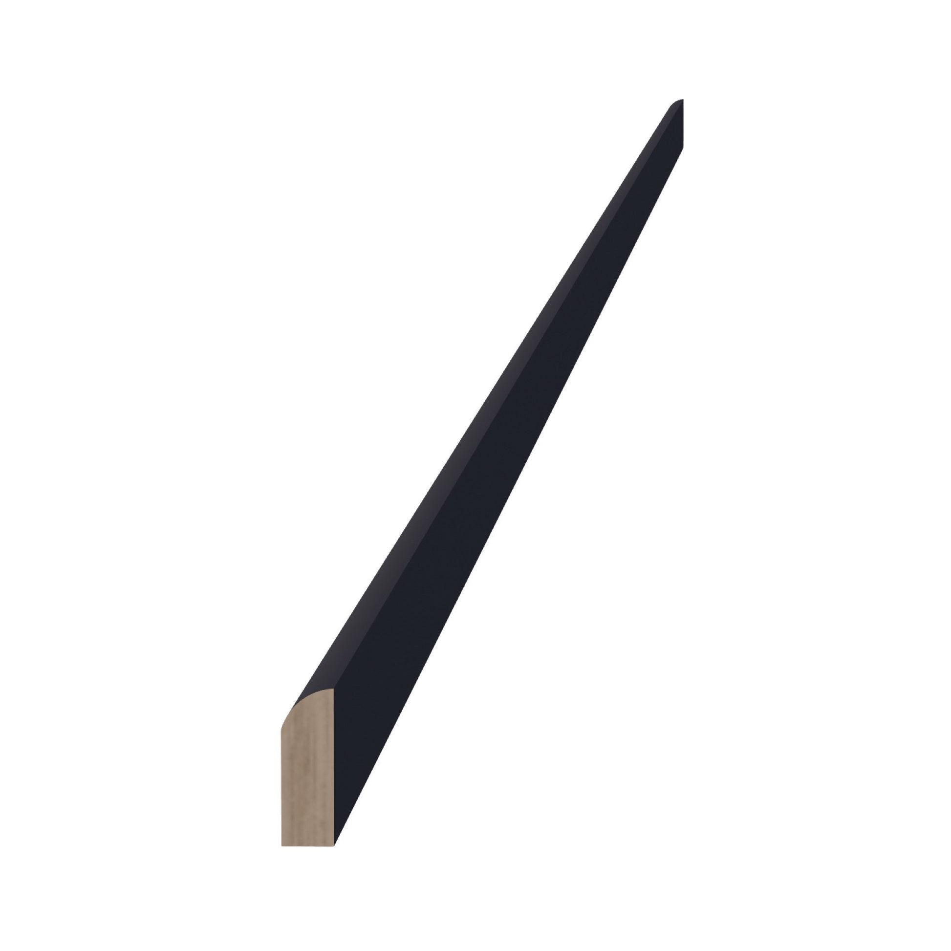 HE - SM8 - S: Ebony Black Shaker 96"W x 3/4"H x 1/4"D Scribe Molding - NextCabinets