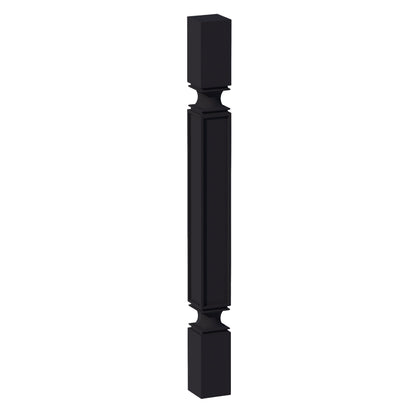 HE - SP336: Ebony Black Shaker 03"W x 36"H x 03"D Square Roman Pillar - NextCabinets