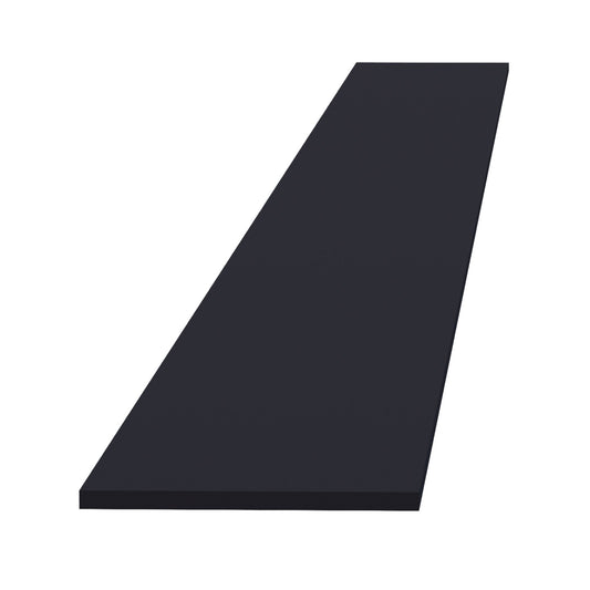 HE - TK8: Ebony Black Shaker 96"W x 4 - 1/2"H x 1/4"D Toe Kick Plate - NextCabinets