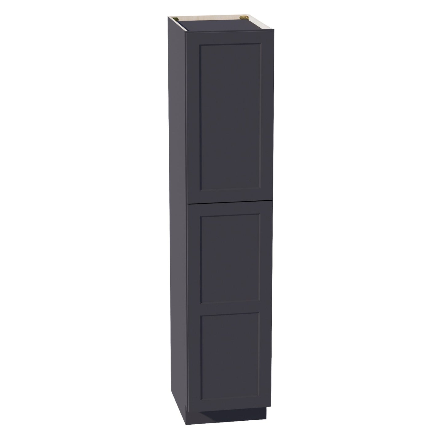 HE - TP1884: Ebony Black Shaker 18"W x 84"H x 24"D 2 Doors & 5 Shelves Tall Shelf Pantry Cabinets - NextCabinets