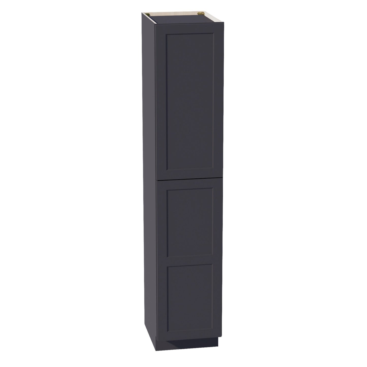 HE - TP1890: Ebony Black Shaker 18"W x 90"H x 24"D 2 Doors & 5 Shelves Tall Shelf Pantry Cabinets - NextCabinets